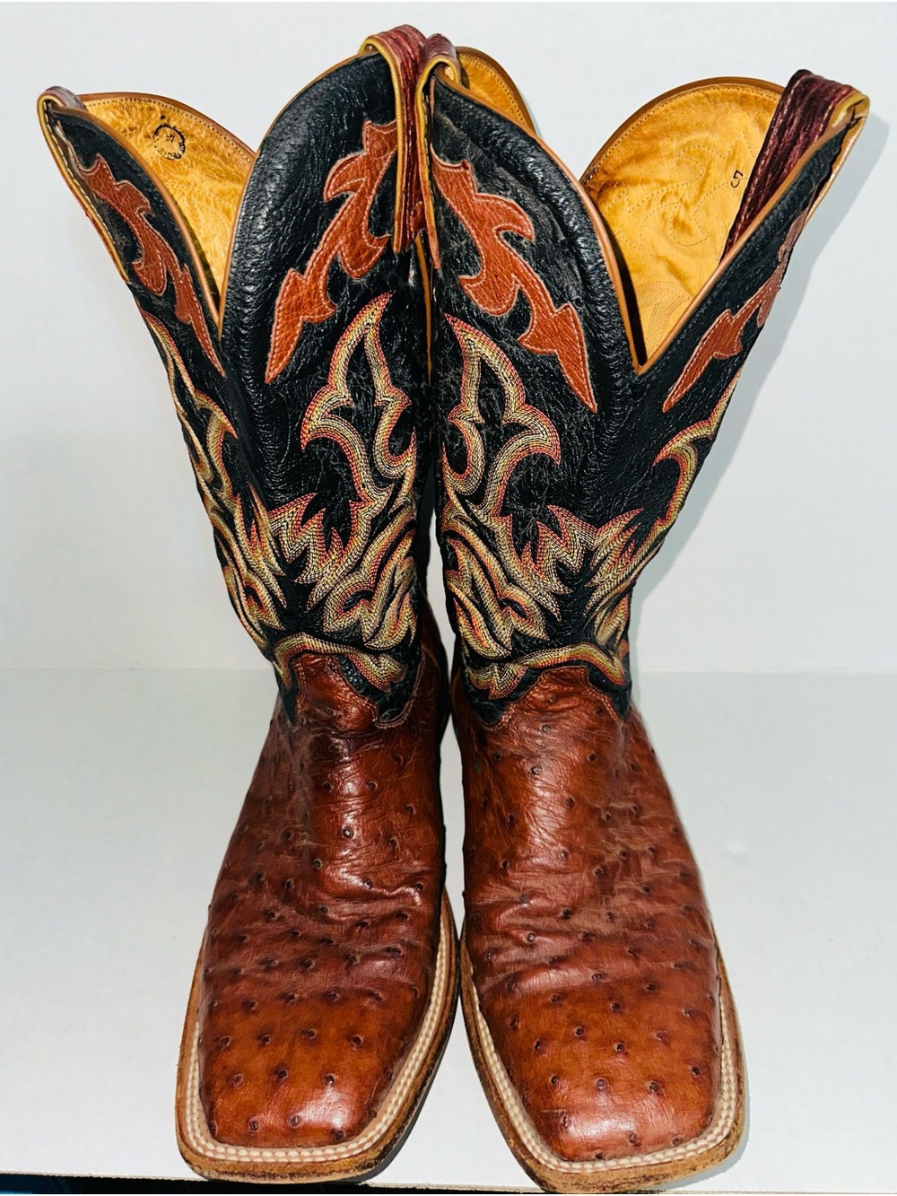 Justin Boots Mens 11.5 D Style 8501 AQHA Full Quill Vintage Y2K